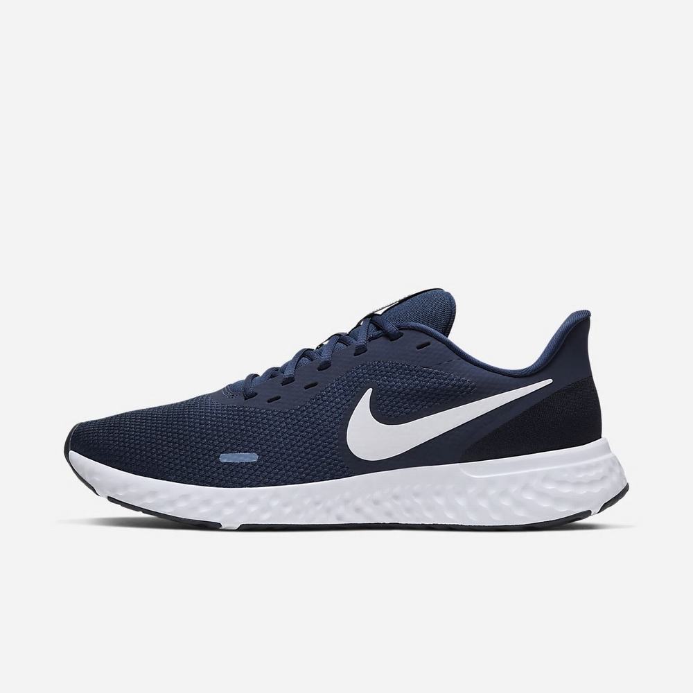 Chaussure De Running Nike Revolution 5 Bleu Marine 7185-426 Midnight Navy/Dark Obsidian/White Homme | WAV-38381075